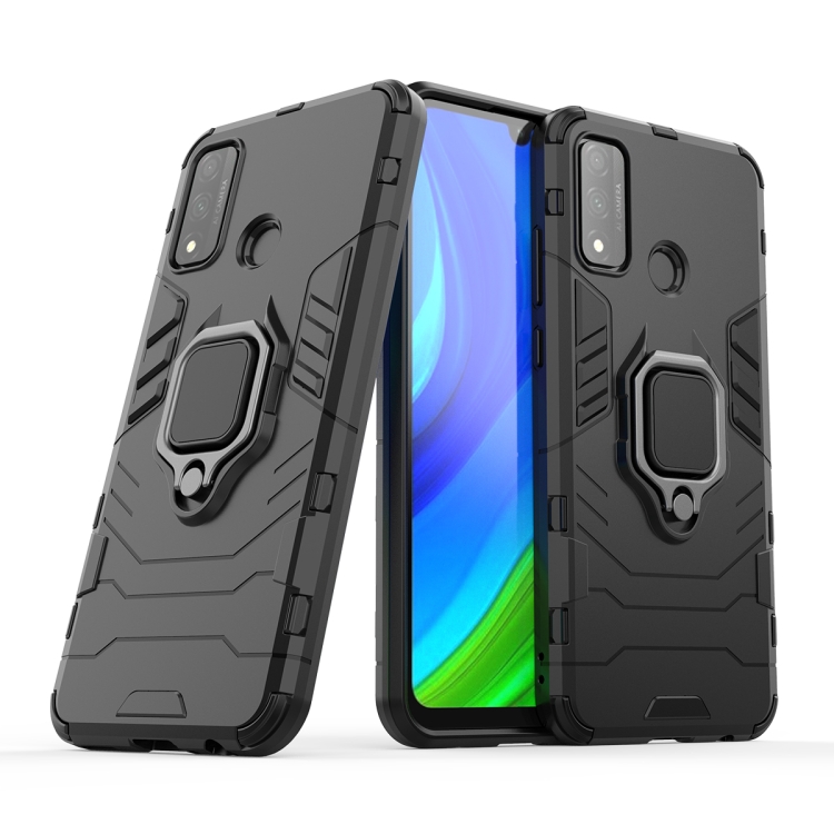 

For Huawei P smart 2020 PC + TPU Anti-fall Protective Case with Ring Holder(Black)