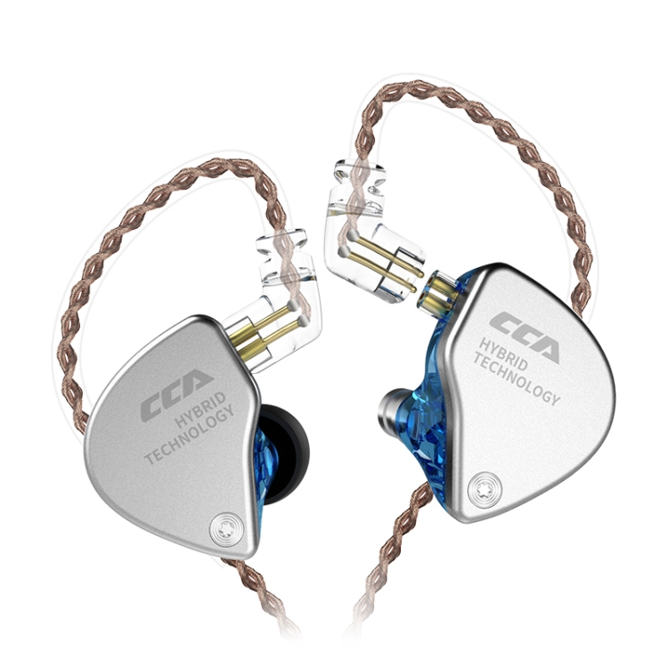 

CCA CCA-CA4 3.5mm Gold Plated Plug Hybrid Technology Wire-controlled In-ear Earphone, Type:without Mic(Blue)