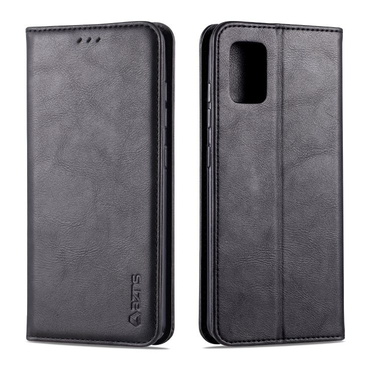 

For Samsung Galaxy A71 AZNS Retro Texture Magnetic Horizontal Flip PU Leather Case with Holder & Card Slots & Photo Frame(Black)