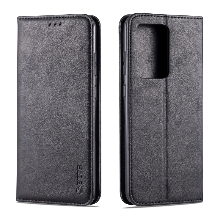 

For Samsung Galaxy S20 Ultra AZNS Retro Texture Magnetic Horizontal Flip PU Leather Case with Holder & Card Slots & Photo Frame(Black)