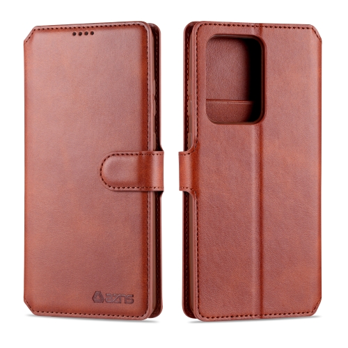 

For Samsung Galaxy S20 Ultra AZNS Calf Texture Horizontal Flip Leather Case, with Holder & Card Slots & Wallet & Photo Frame(Brown)