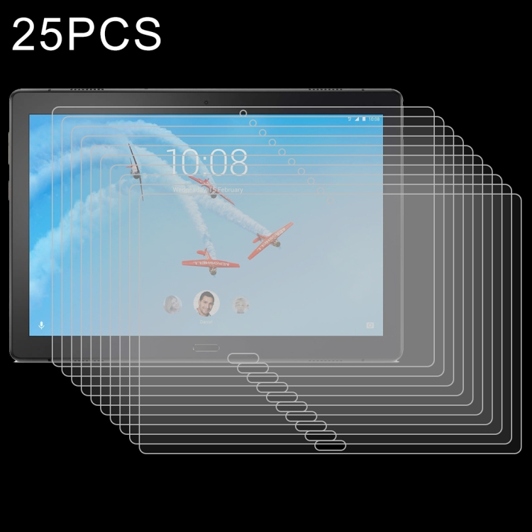

25 PCS For Lenovo Tab P10 X705M 9H 0.3mm Explosion-proof Tempered Glass Film