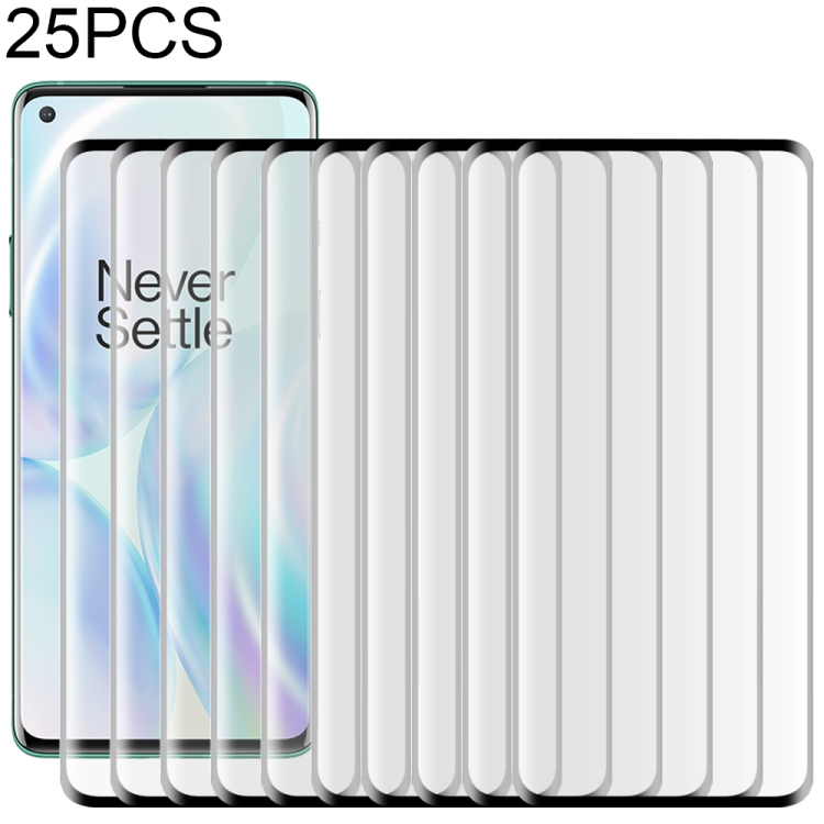 

For OnePlus 8 25 PCS 3D Curved Edge Full Screen Tempered Glass Film