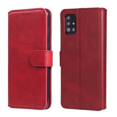 

For Samsung Galaxy A51 5G Classic Calf Texture PU + TPU Horizontal Flip Leather Case, with Holder & Card Slots & Wallet(Red)