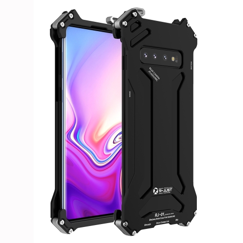 

For Samsung Galaxy S10 R-JUST Shockproof Armor Metal Protective Case(Black)