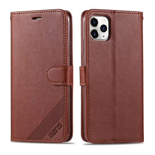 

For iPhone 11 Pro Max AZNS Sheepskin Texture Horizontal Flip Leather Case with Holder & Card Slots & Wallet(Brown)