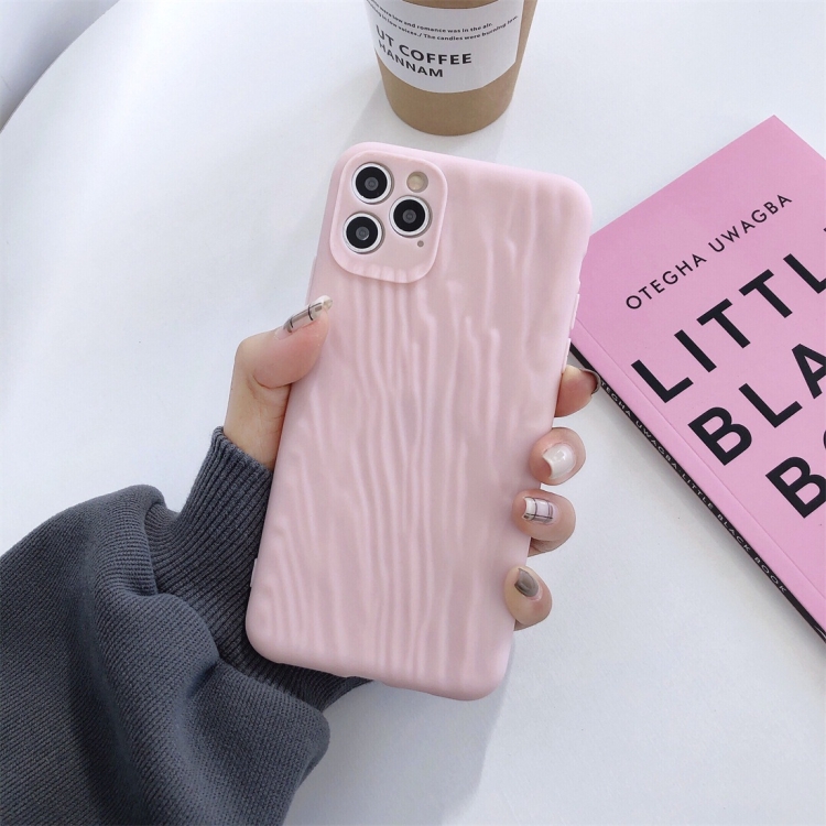 

For iPhone 11 Quicksand Texture Shockproof TPU Protective Case(Light Pink)
