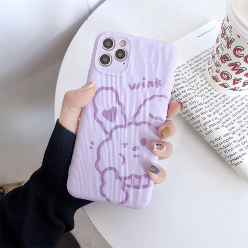 

For iPhone 11 Animal Pattern Shockproof TPU Protective Case(Sweetheart Rabbit)