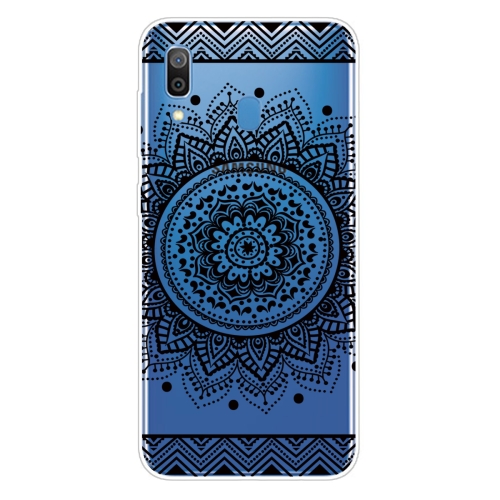 

For Samsung Galaxy A30 Coloured Drawing Pattern Highly Transparent TPU Protective Case(Mandala)