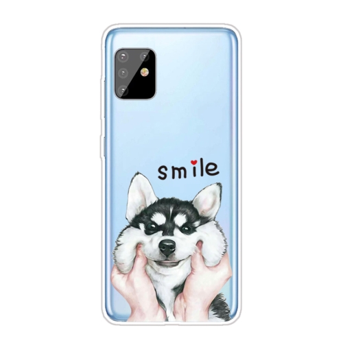 

For Samsung Galaxy A81 / Note 10 Lite Coloured Drawing Pattern Highly Transparent TPU Protective Case(Pinch Dog)