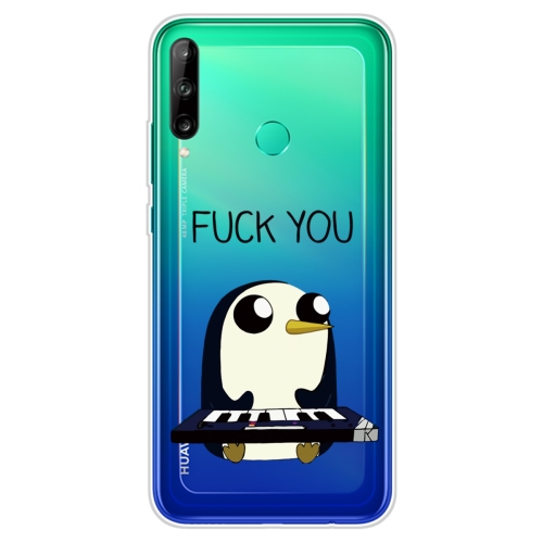 

For Huawei P40 Lite E Coloured Drawing Pattern Highly Transparent TPU Protective Case(Penguin)