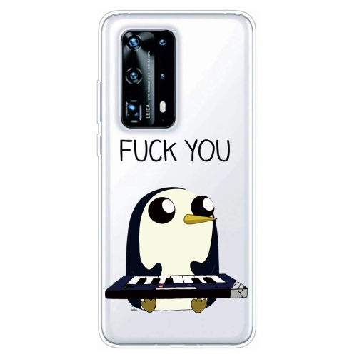 

For Huawei P40 Pro+ Coloured Drawing Pattern Highly Transparent TPU Protective Case(Penguin)