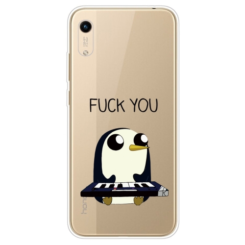 

For Huawei Y5 (2019) Coloured Drawing Pattern Highly Transparent TPU Protective Case(Penguin)