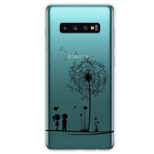 

For Samsung Galaxy S10+ Coloured Drawing Pattern Highly Transparent TPU Protective Case(Dandelion)