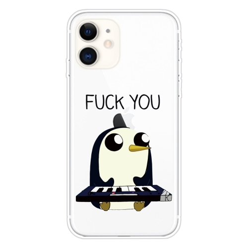 

For iPhone 11 Coloured Drawing Pattern Highly Transparent TPU Protective Case(Penguin)