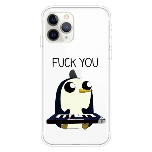 

For iPhone 11 Pro Max Coloured Drawing Pattern Highly Transparent TPU Protective Case(Penguin)