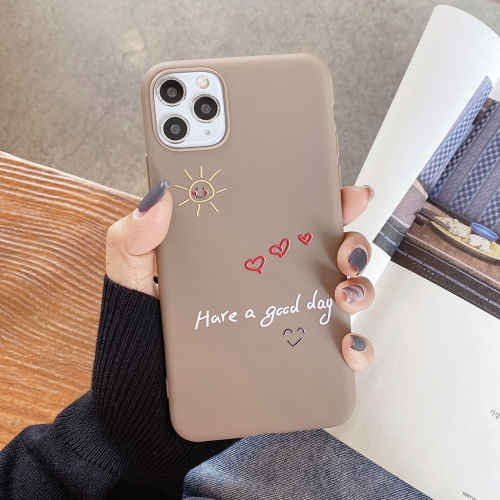 

For iPhone 11 Painted Pattern Frosted TPU Protective Case(Sun and Love)