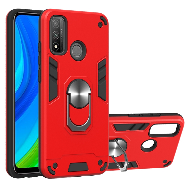 

For Huawei P Smart(2020) 2 in 1 Armour Series PC + TPU Protective Case with Ring Holder(Red)