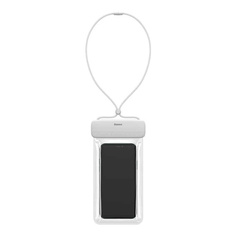 

Baseus For Mobile Phones Below 7.2 inches Universal High Permeability PVC Sliding Cover Mobile Phone Waterproof Bag with Lanyard(White)