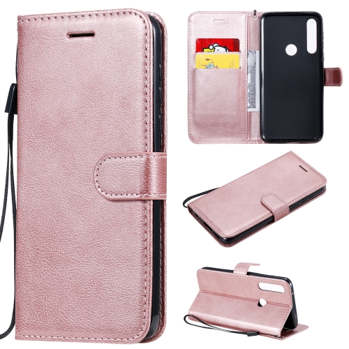 

For Motorola Moto G Power Solid Color Horizontal Flip Protective Leather Case with Holder & Card Slots & Wallet & Photo Frame & Lanyard(Rose Gold)