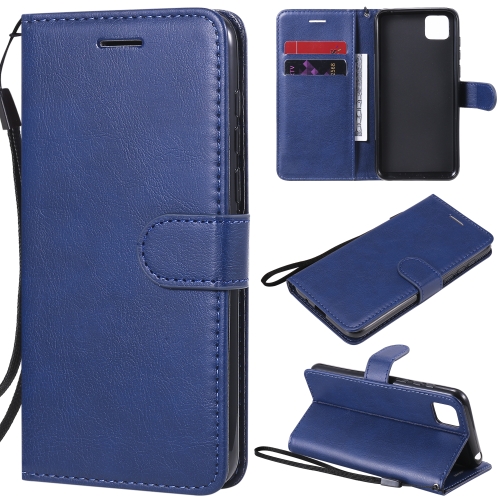 

For Huawei Y5p / Honor 9S Solid Color Horizontal Flip Protective Leather Case with Holder & Card Slots & Wallet & Lanyard(Blue)