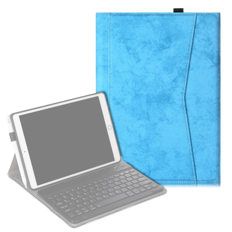 

For iPad 10.2 Marble Cloth Texture Horizontal Flip Leather Case with Pen Slot & Holder without Keyboard(Sky Blue)