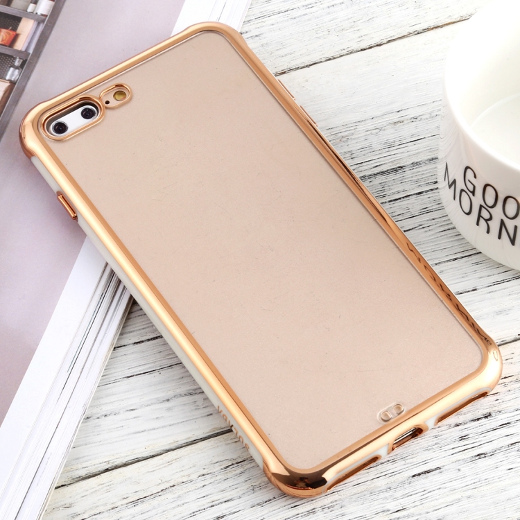 

For iPhone 7 Plus / 8 Plus SULADA Colorful Edge Series Shockproof TPU + Electroplated Edge Protective Case(White)