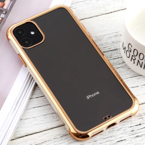 

For iPhone 11 SULADA Colorful Edge Series Shockproof TPU + Electroplated Edge Protective Case(White)