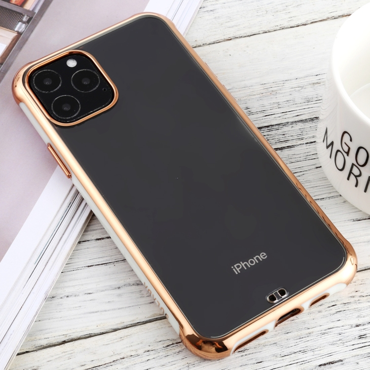 

For iPhone 11 Pro Max SULADA Colorful Edge Series Shockproof TPU + Electroplated Edge Protective Case(White)