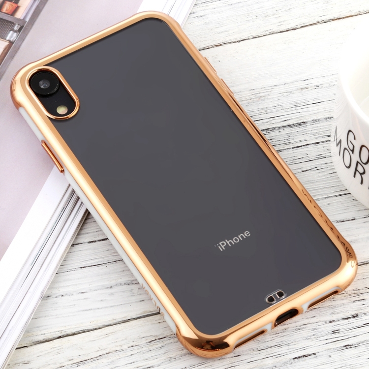 

For iPhone XR SULADA Colorful Edge Series Shockproof TPU + Electroplated Edge Protective Case(White)