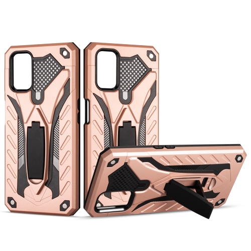 

For OPPO A52 / A92 Shockproof TPU + PC Protective Case with Holder(Rose Gold)