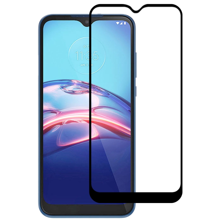 

For Motorola Moto E (2020) Full Glue Full Screen Tempered Glass Film(Black)