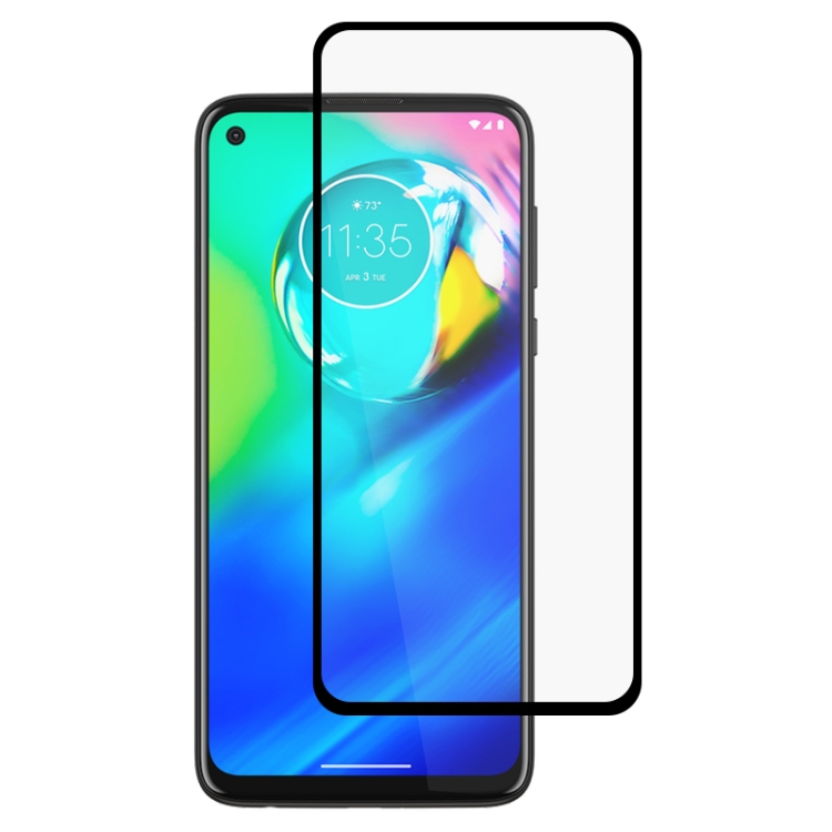 

For Motorola Moto G Power Full Glue Full Screen Tempered Glass Film(Black)