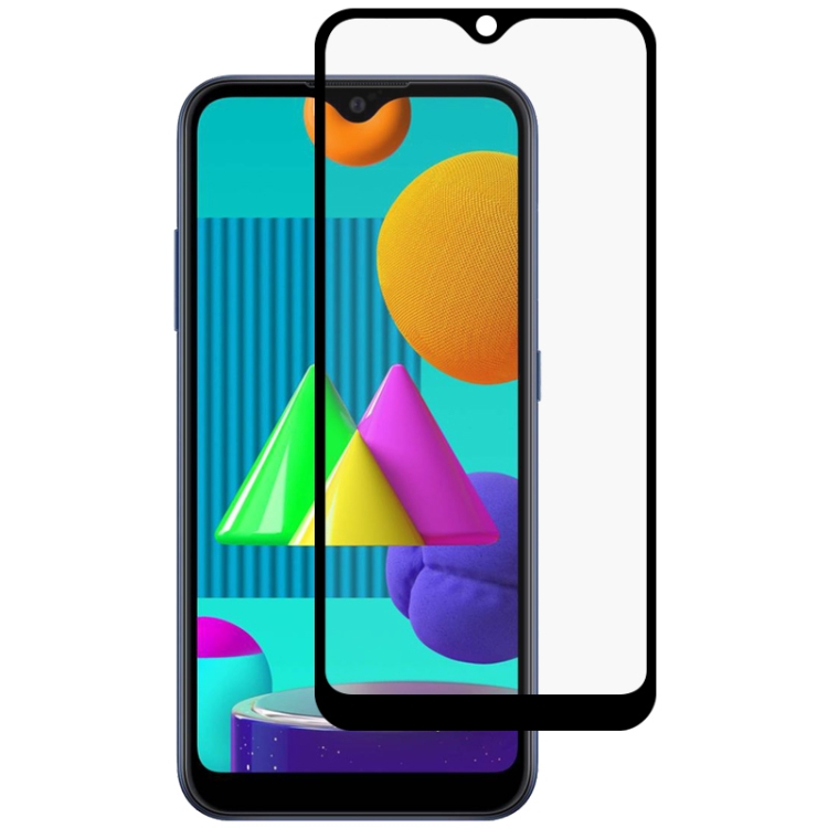 

For Samsung Galaxy M01 Full Glue Full Screen Tempered Glass Film(Black)