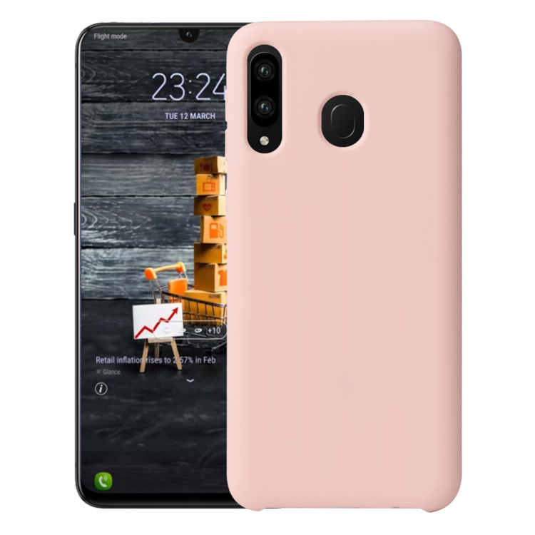 

For Samsung Galaxy M30 Shockproof Silicone + TPU Protective Case(Pink)