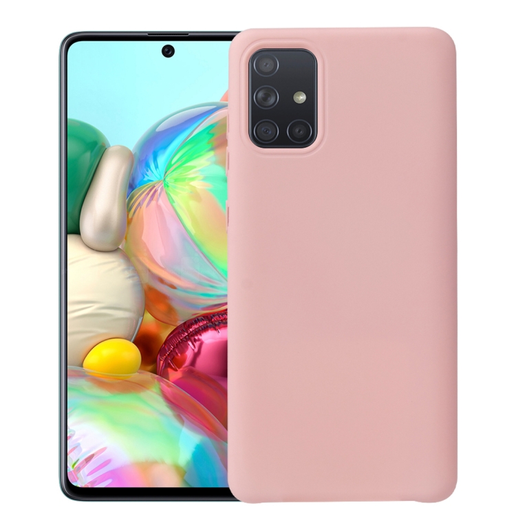 

For Samsung Galaxy A71 Shockproof Silicone + TPU Protective Case(Pink)
