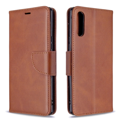 

For Sony Xperia L4 Retro Lambskin Texture Pure Color Horizontal Flip PU Leather Case with Holder & Card Slots & Wallet & Lanyard(Brown)