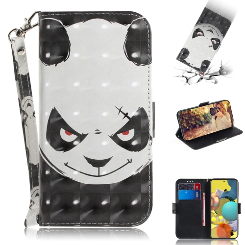 

For Samsung Galaxy A51 5G 3D Painted Pattern Magnetic Attraction Horizontal Flip Leather Case with Holder & Card Slot & Wallet & Lanyard(Angry Bear)