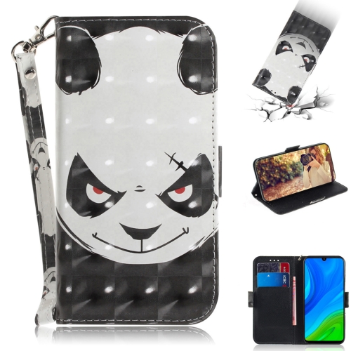 

For Huawei P smart 2020 3D Painted Pattern Magnetic Attraction Horizontal Flip Leather Case with Holder & Card Slot & Wallet & Lanyard(Angry Bear)