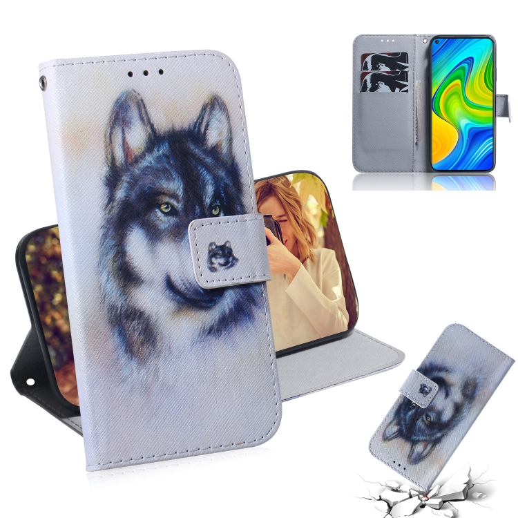 

For Xiaomi Redmi Note 9 / 10X 4G Colored Drawing Horizontal Flip Leather Case with Holder & Card Slot & Wallet(White Wolf)