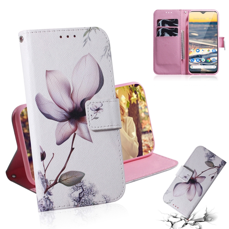 

For Nokia 5.3 Colored Drawing Horizontal Flip Leather Case with Holder & Card Slot & Wallet(Magnolia Flower)
