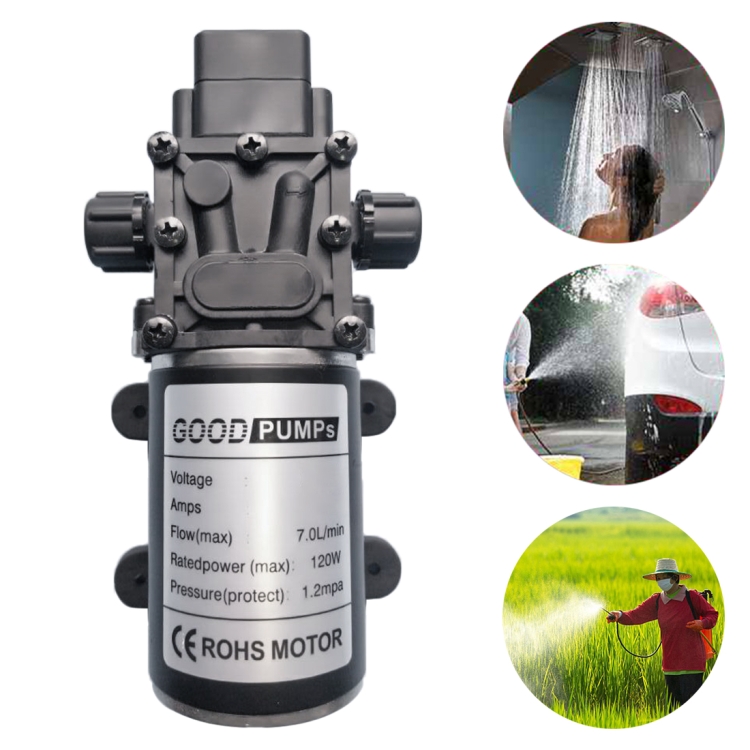 

24V 120W DC Intelligent Diaphragm Pump Anti-epidemic Disinfection Automatic Spraying Spray High-pressure Pump Thread on Both Sides Positive Pump