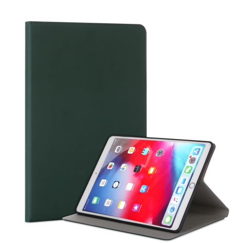 

For iPad 10.2 TPU Electric Pressed Horizontal Flip Leather Case with Holder(Dark Green)