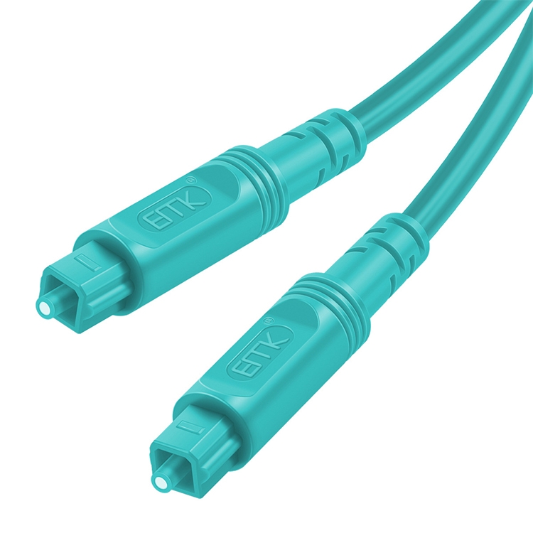 

20m EMK Square Port to Square Port Digital Audio Speaker Optical Fiber Connecting Cable(Sky Blue)