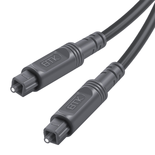 

25m EMK Square Port to Square Port Digital Audio Speaker Optical Fiber Connecting Cable(Silver Grey)