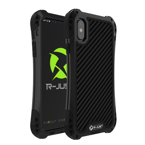 

For iPhone XS / X R-JUST AMIRA Shockproof Dustproof Waterproof Metal Protective Case(Black)