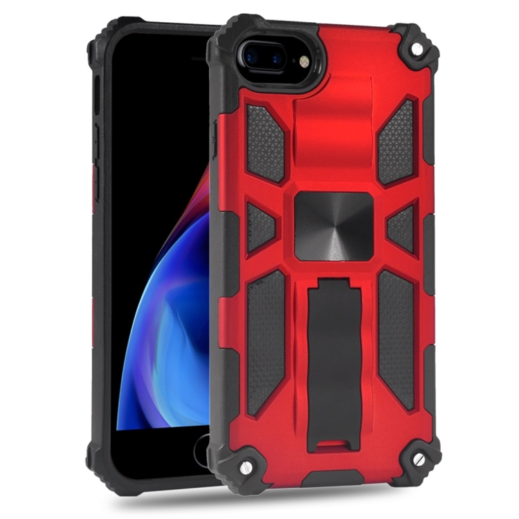 

For iPhone 6 Shockproof TPU + PC Magnetic Protective Case with Holder(Red)
