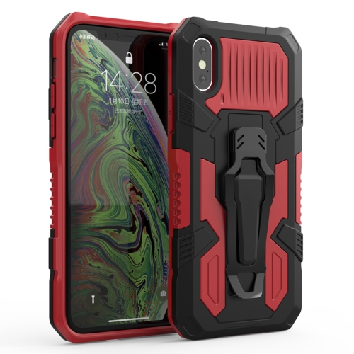 

For iPhone XS Max Machine Armor Warrior Shockproof PC + TPU Protective Case(Red)
