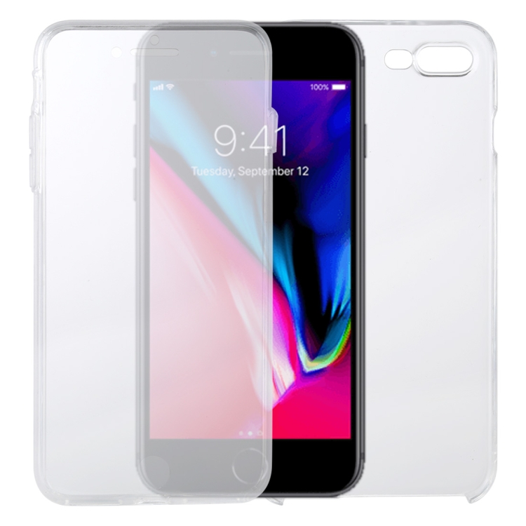

For iPhone 8 Plus & 7 Plus PC+TPU Ultra-Thin Double-Sided All-Inclusive Transparent Case