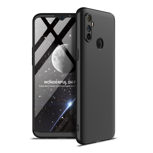 

For OPPO Realme C3 GKK Three Stage Splicing Full Coverage PC Protective Case(Black)
